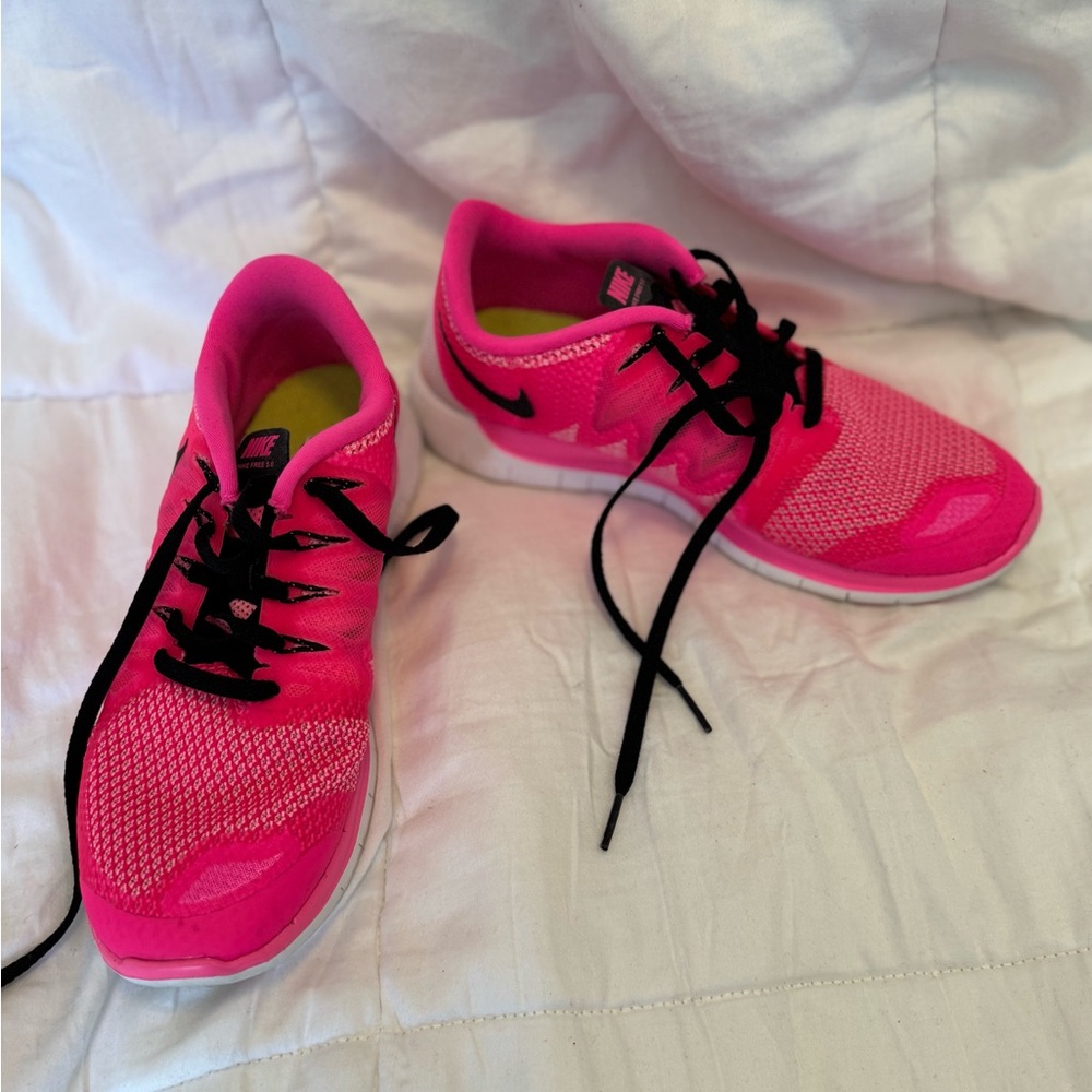 Nike Free 5.0, neon pink, size 6.5